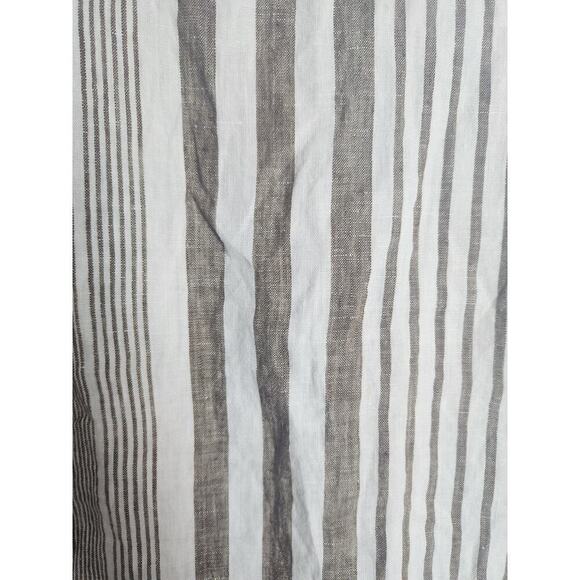 J. Jill Love Linen tank Tunic sz L Large Striped neutral minimalist beachy boho - Picture 2 of 8